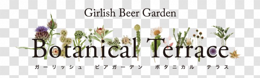 Cut Flowers Logo Brand Tree Font - Beer Garden Transparent PNG
