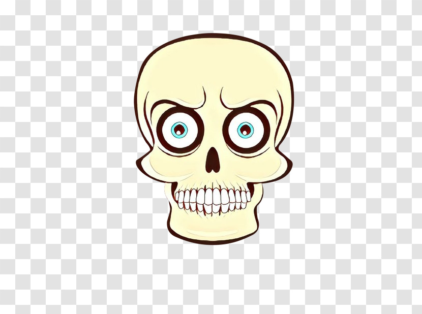 Face Bone Head Skull Cartoon Transparent PNG