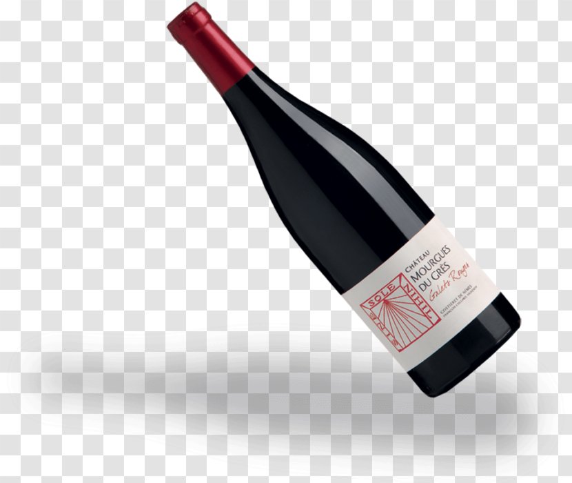 Red Wine Costières De Nîmes AOC Bottle Pebble Transparent PNG