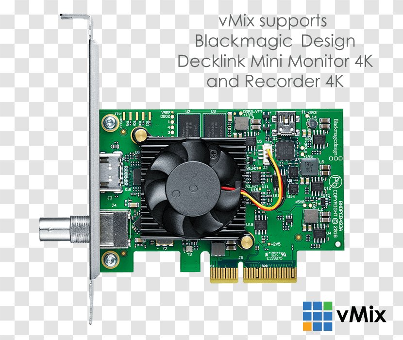 Serial Digital Interface Blackmagic DeckLink Mini Recorder Design Computer Monitors 4K Resolution - Video Transparent PNG