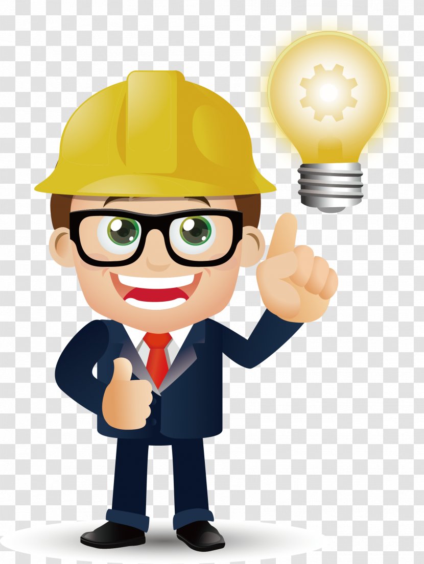 Cartoon Architecture - Smile - Architectural Engineer Vector Material Transparent PNG