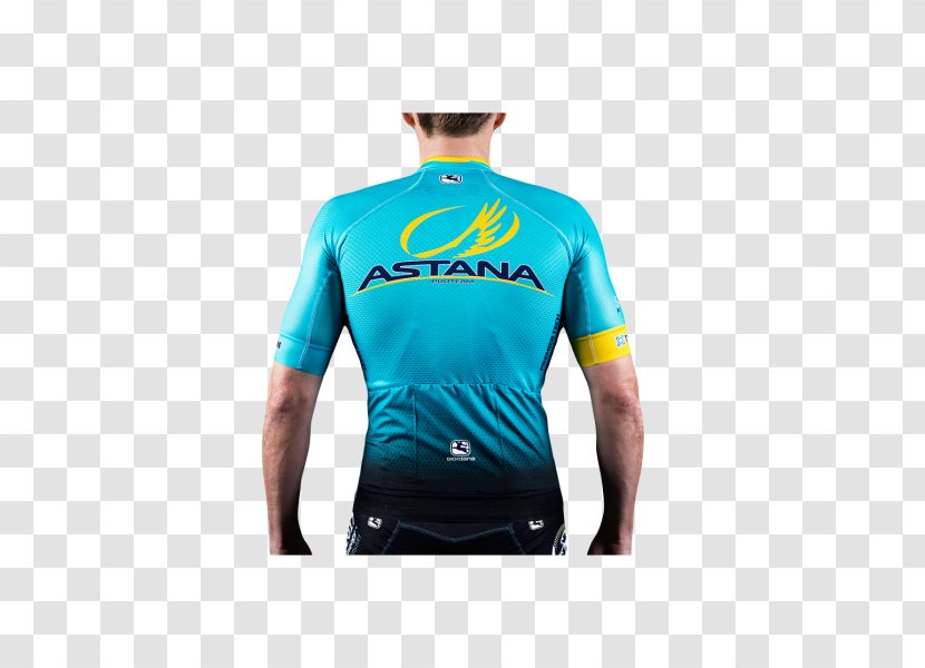 Cycling Jersey Astana T-shirt Team - Turquoise Transparent PNG