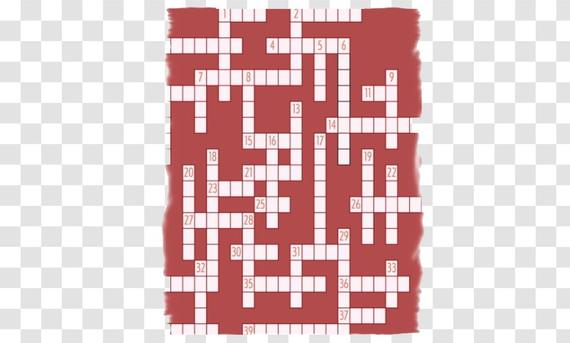 Crossword Puzzle Line Pattern - Number Transparent PNG