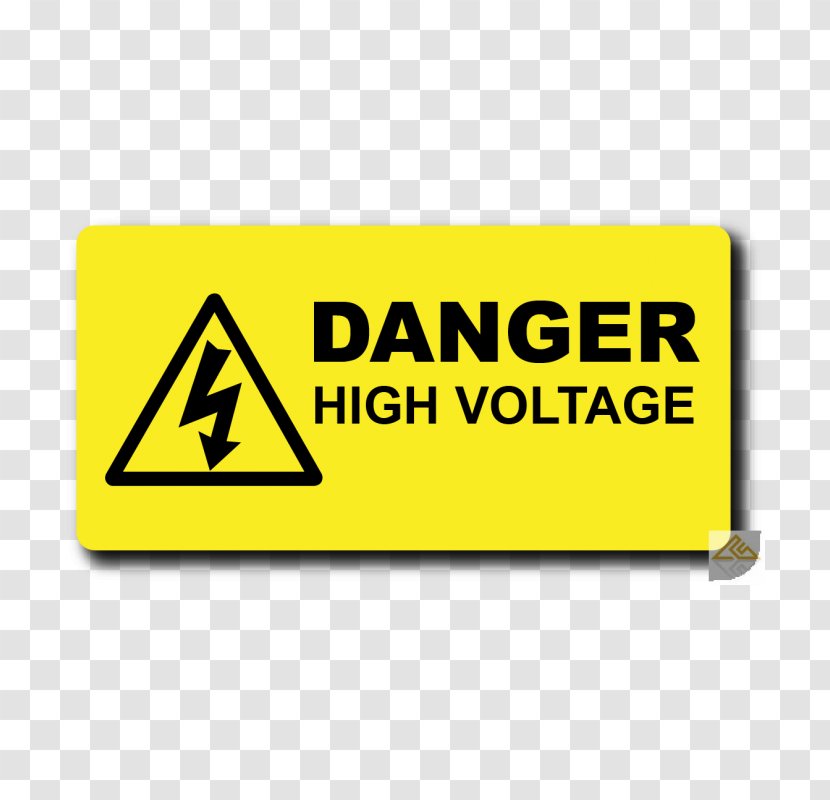 Warning Label Voltage Hazard - Sticker - High Transparent PNG