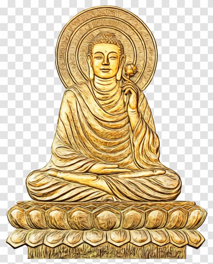 Golden Background - Buddharupa - Guru Sculpture Transparent PNG