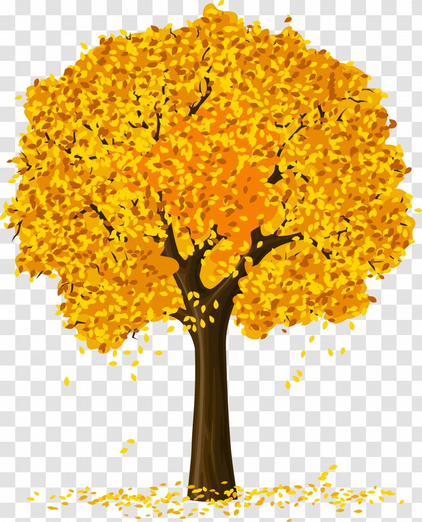 Tree Clip Art - Yellow - Spring Transparent PNG