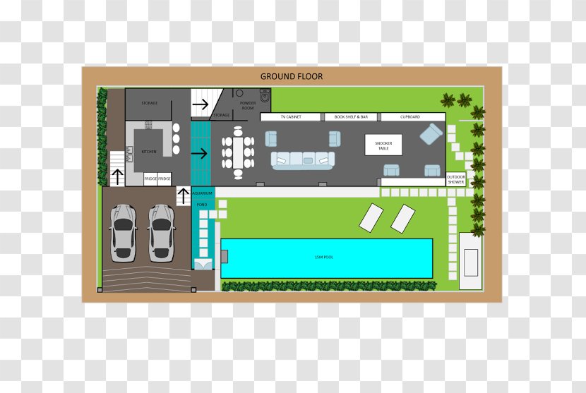 Seminyak Villa Onyx Floor Plan Luxury Bali Villas - Elevation - Safety Deposit Box Transparent PNG