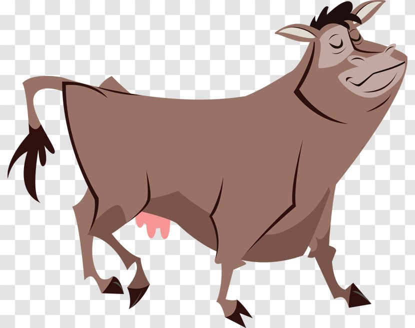 Sheep Cattle Ox Horse Goat - Cartoon - Cow Transparent PNG