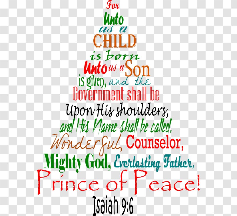 Christmas Tree Bible Isaiah 9 Day - Ornament Transparent PNG