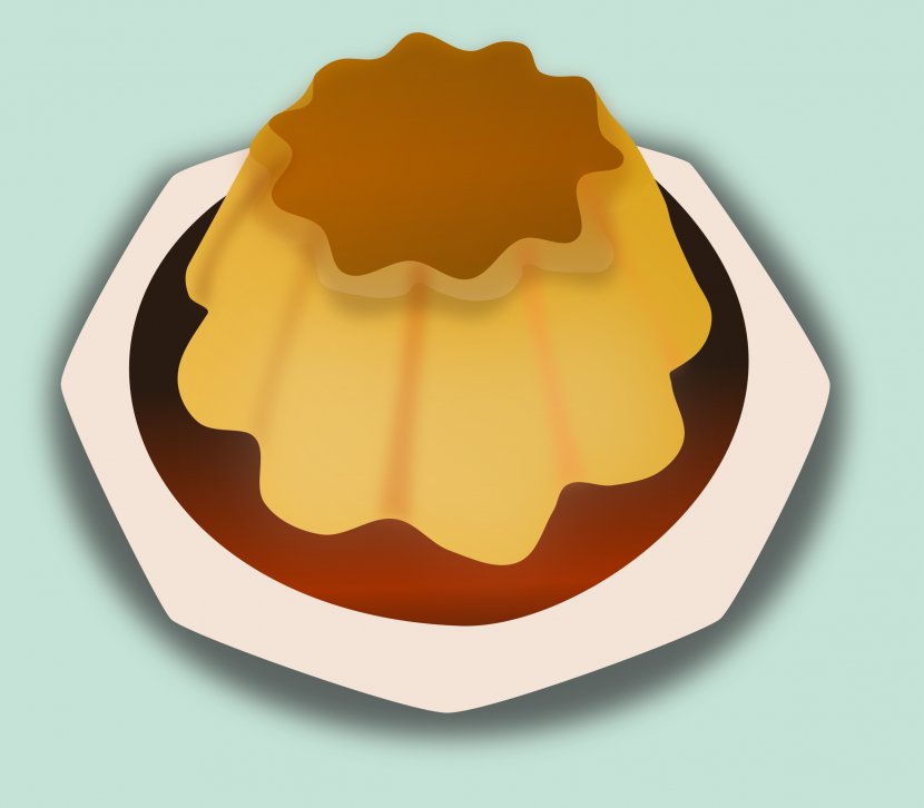 Ice Cream Crxe8me Caramel Flan Custard Sponge Cake - Pudding - Cliparts Transparent PNG