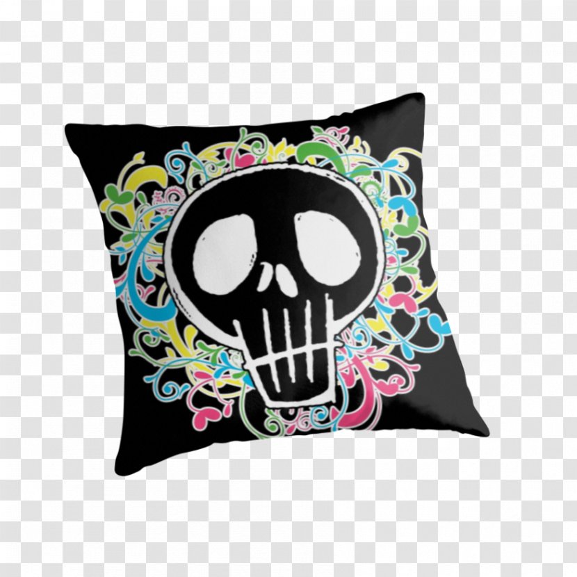 Cushion Throw Pillows T-shirt Hoodie - Greeting - Graffiti Skull Transparent PNG