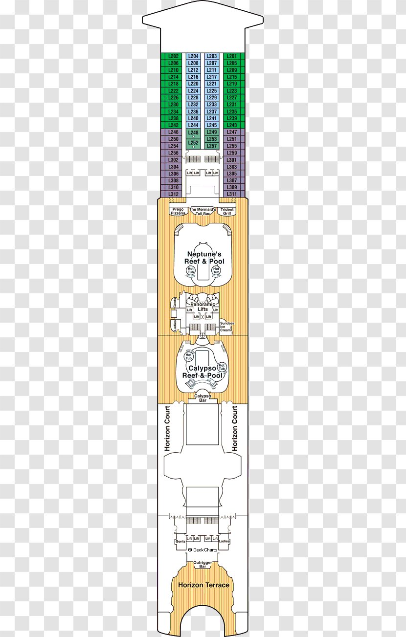 Star Princess Cruise Ship Cruises Deck Travel - Plan - Alaska Ships Interior Transparent PNG