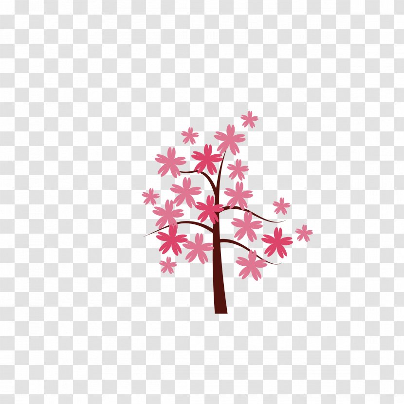 Tree Illustration - Pink Transparent PNG