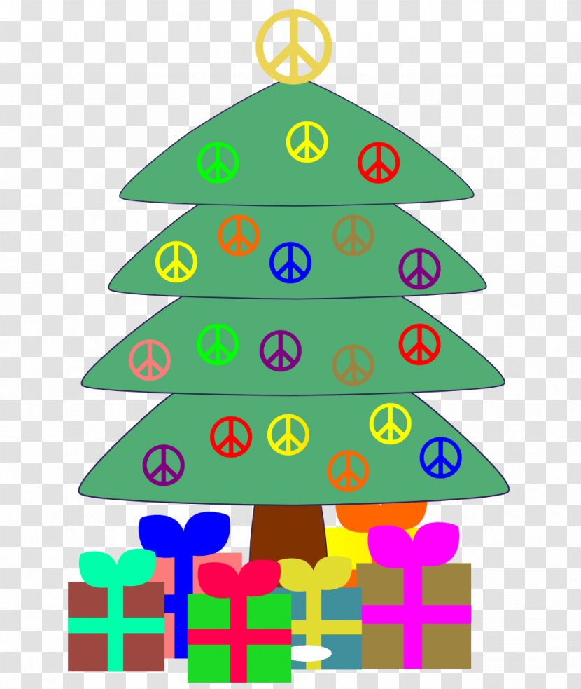 Christmas In Art Peace Symbols Tree Clip - Line - Tr Cliparts Transparent PNG