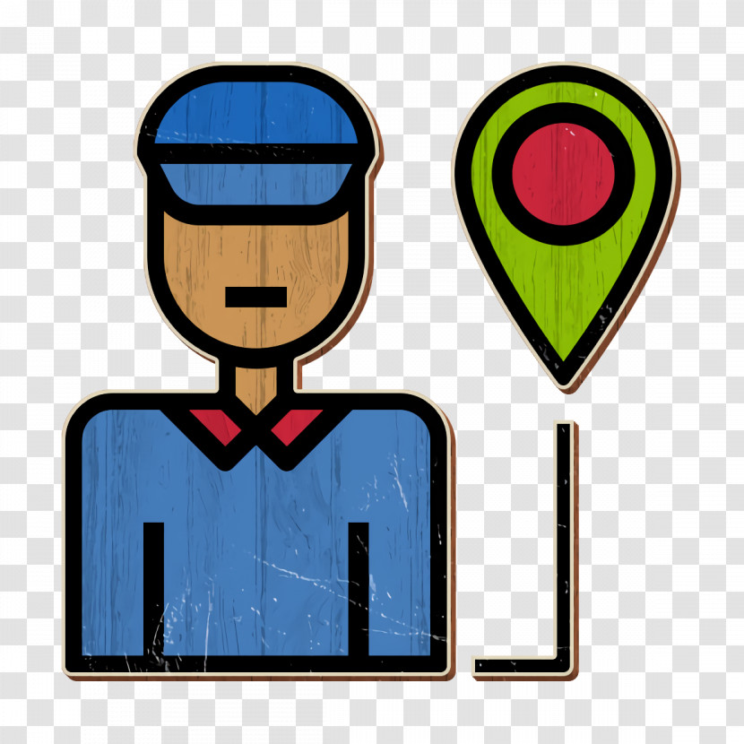 Logistic Icon Delivery Man Icon Maps And Location Icon Transparent PNG