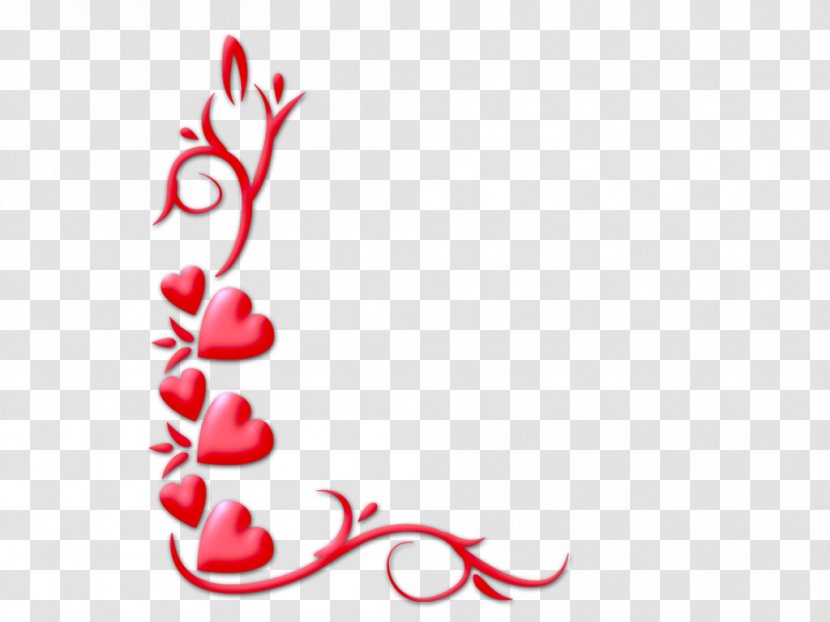 Love Valentines Day Heart Clip Art - Flower - Valentine Corner Cliparts Transparent PNG