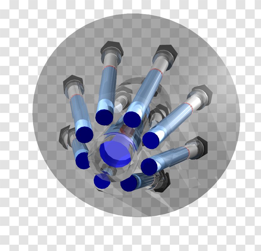 Cobalt Blue Plastic Cylinder Computer Hardware - View From The Bottom Transparent PNG