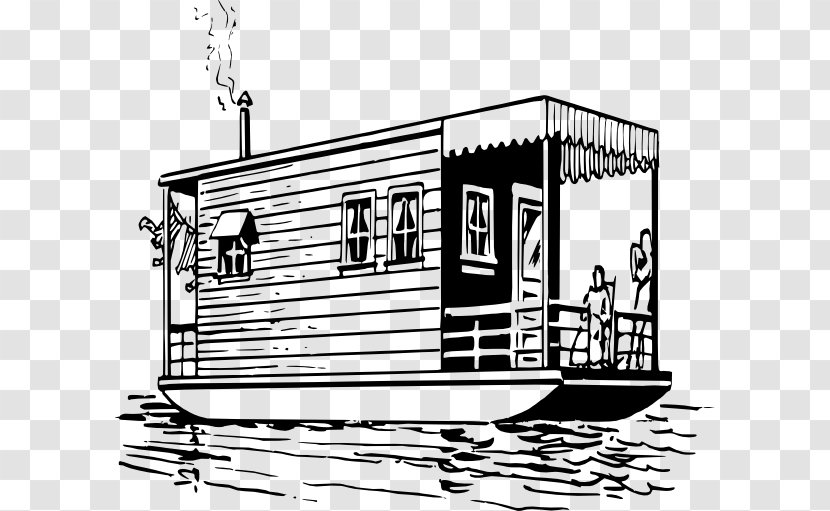 Houseboat Clip Art - Boat - White House Transparent PNG