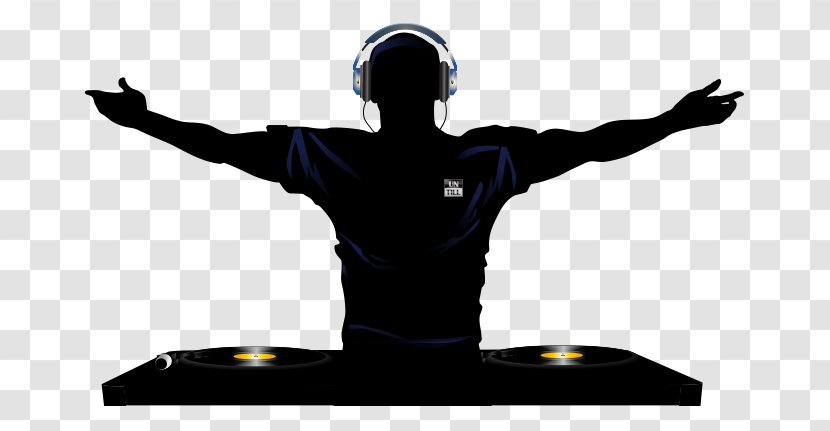 Disc Jockey DJ Mixer Royalty-free Phonograph Record - Silhouette - Turntable Transparent PNG