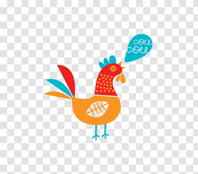 Rooster Chicken Clip Art - Orange - Cartoon Chick Transparent PNG