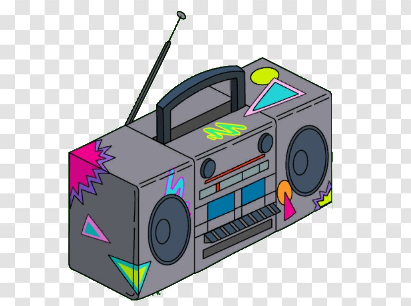 Boombox 1980s Animation Clip Art - 3d Modeling - Summer Decoration Box Transparent PNG