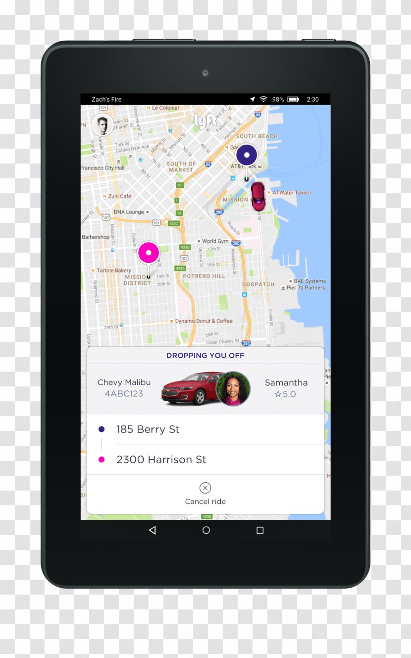 Taxi Lyft Handheld Devices E-hailing - Bus - App Transparent PNG