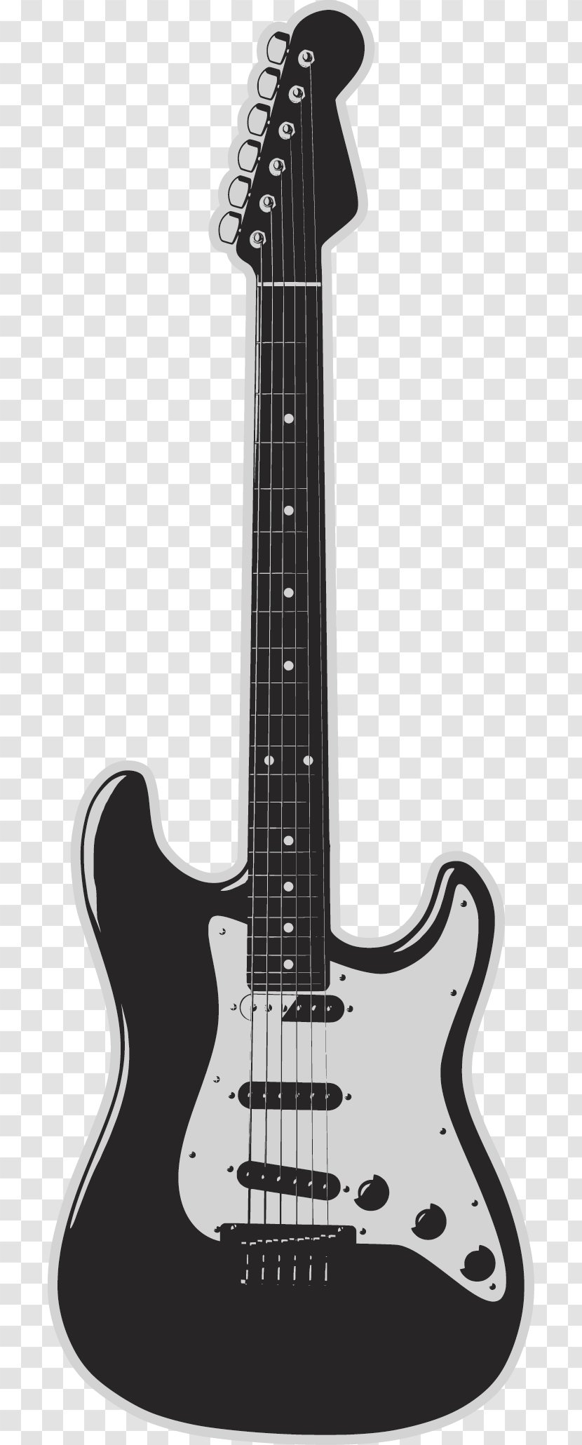 Rock Band Fender Stratocaster Musical Instrument Electric Guitar - Cartoon - Bass Vector Transparent PNG