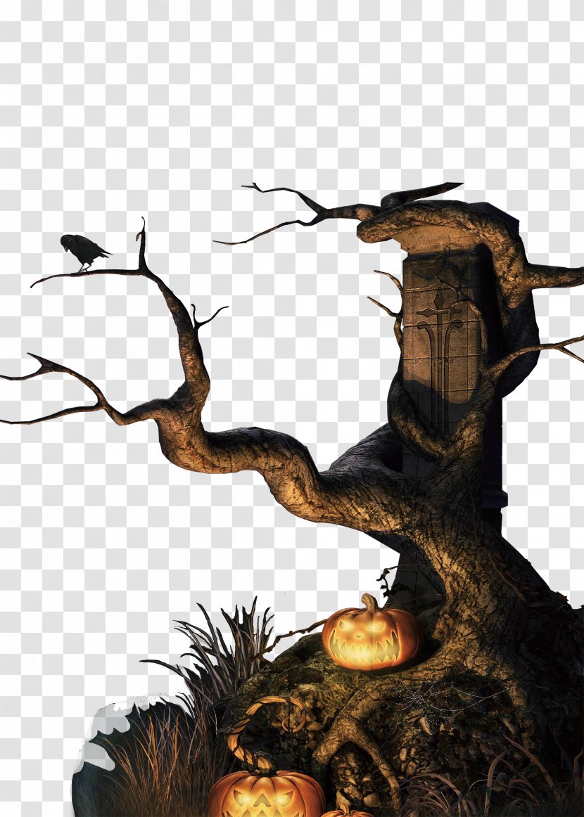 Light Calabaza Halloween Jack-o-lantern Party - Stock Photography - Horror Forest Transparent PNG