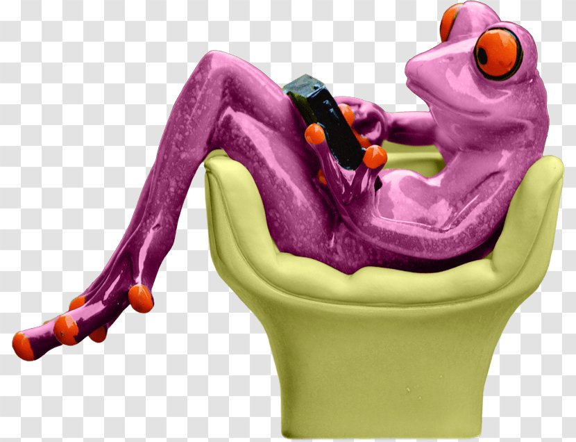 Frog Figurine - Magenta Transparent PNG