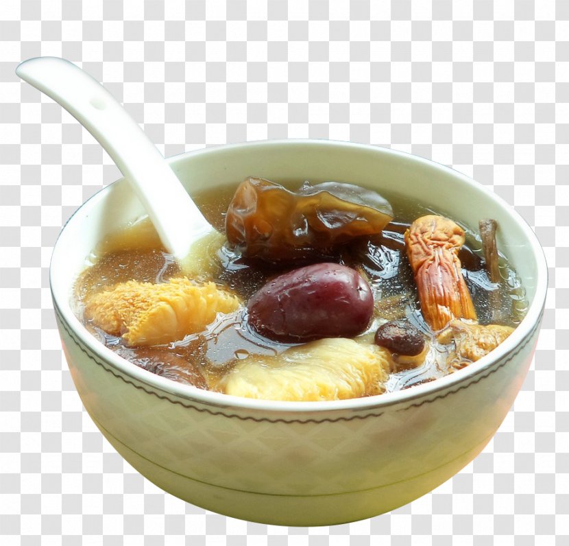Chicken Soup Vegetarian Cuisine Straw Mushroom - Agaricus Subrufescens - Free Health Tonic To Pull Material Transparent PNG