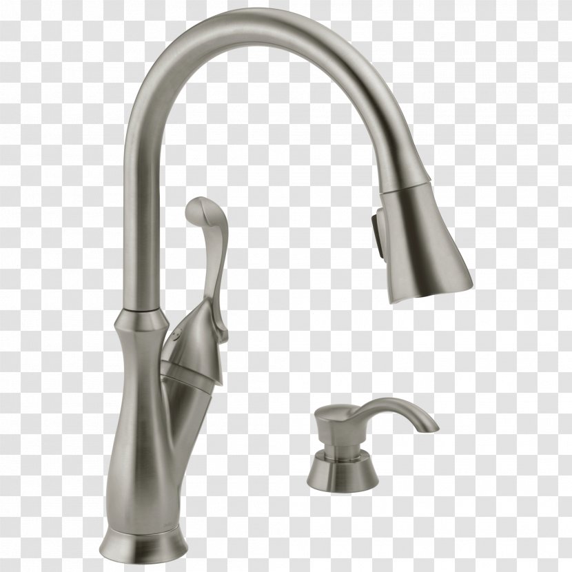 Tap Handle Stainless Steel Kitchen Delta Faucet Company Transparent PNG