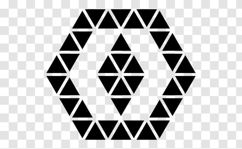 Triangle Shape Hexagon Geometry - Black Transparent PNG