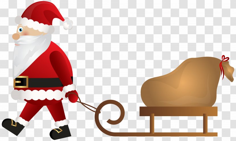 Santa Claus Ded Moroz Christmas New Year - Sleigh Transparent PNG