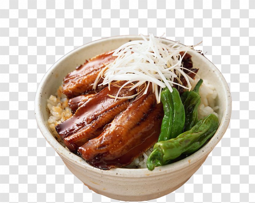 Seafood Chinese Cuisine Japanese Wallpaper - Food - Eel Rice Bowl Transparent PNG