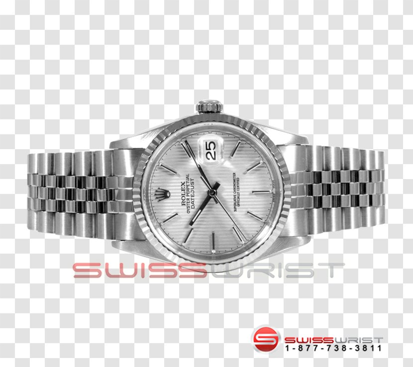 Rolex Datejust Watch Strap - Silver - Metal Bezel Transparent PNG