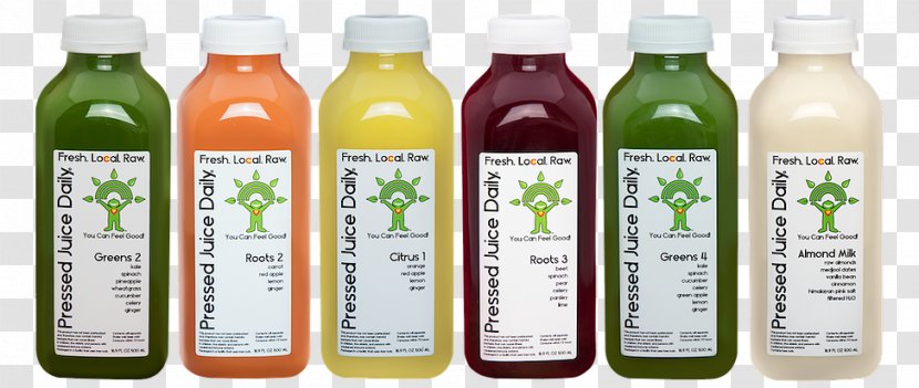 Cold-pressed Juice Detoxification Fasting Pressed Daily - Bottle Transparent PNG