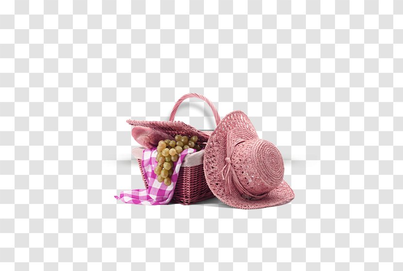 Picnic Icon - Basket - Bamboo Fruit Meal Cloth Hat Decoration Pattern Transparent PNG