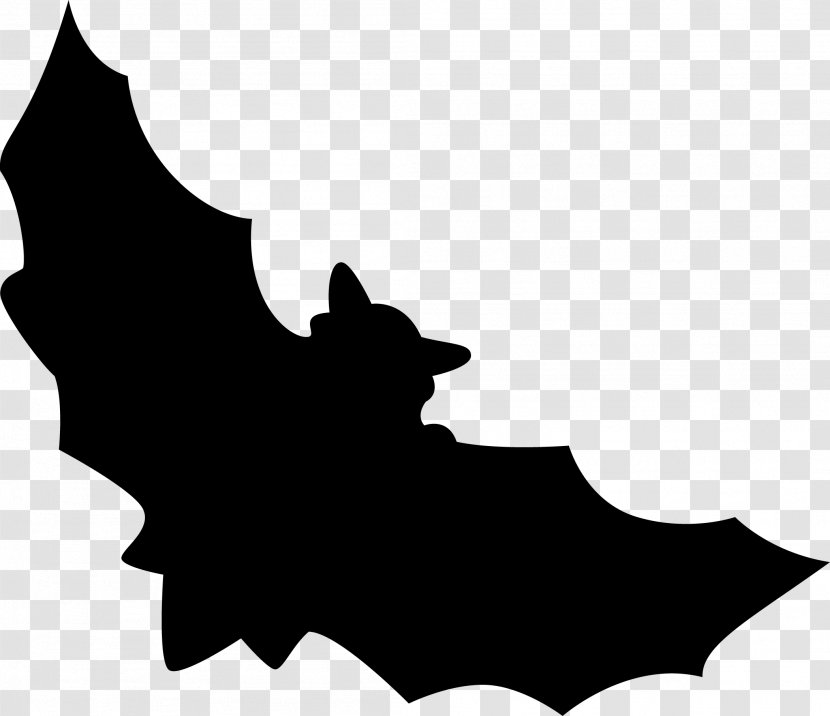 Halloween Bats Bat - Silhouette - Blackandwhite Transparent PNG