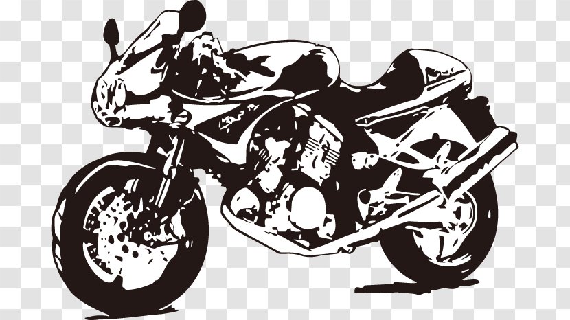 Motorcycle Frame Chopper - Monochrome Transparent PNG