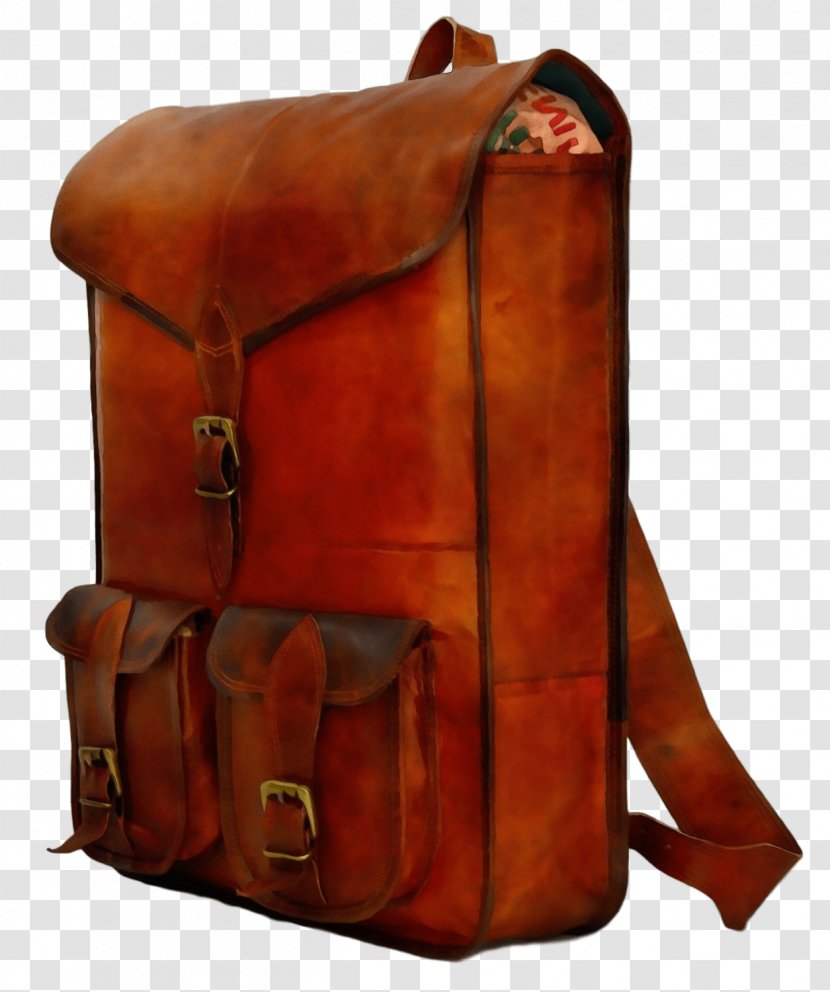 Bag Brown Leather Luggage And Bags Backpack - Satchel Furniture Transparent PNG