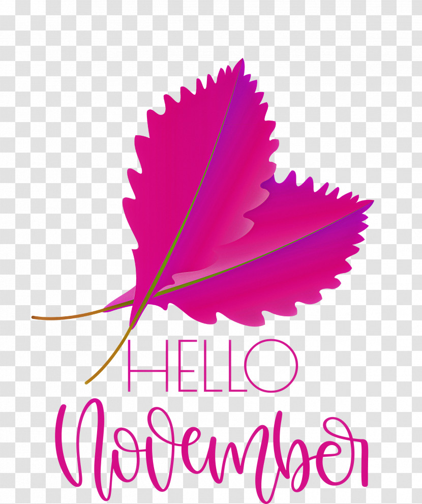 Hello November November Transparent PNG