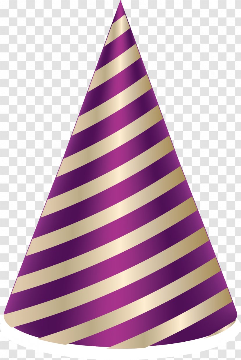 Cone Hat - Magenta - Colorful Christmas Hats Vector Transparent PNG