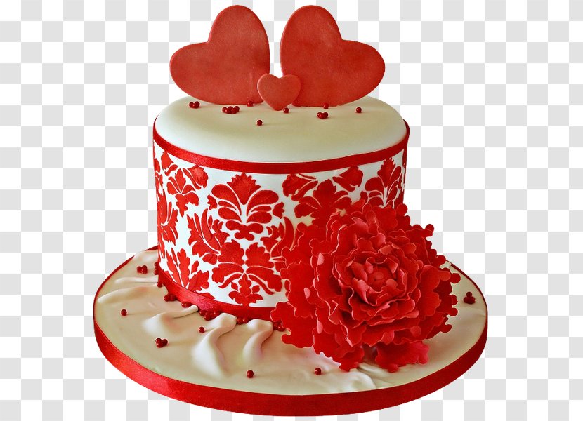 Buttercream Torte Wedding Cake Red Velvet Birthday - Mastic Transparent PNG