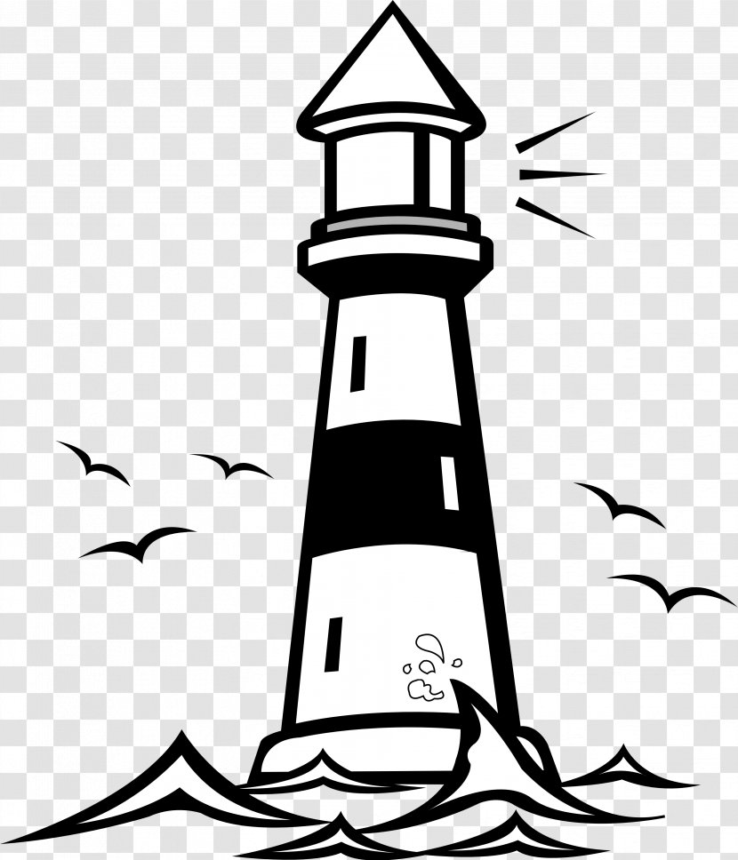 Free Content Black And White Clip Art - Lighthouse Building Cliparts Transparent PNG