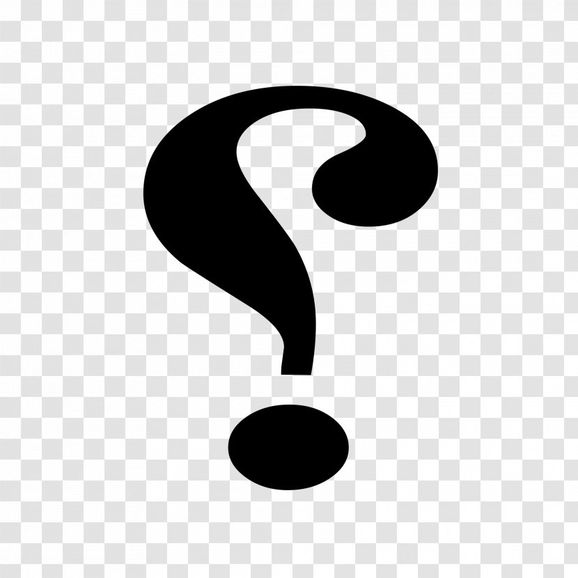 Question Mark Arabic Wikipedia Right-to-left Clip Art - Black And White - Exclamation Transparent PNG