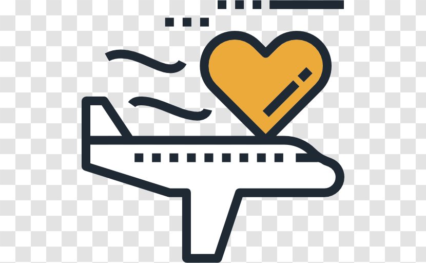 Airplane Flight - Heart - Aeroplane Icon Transparent PNG