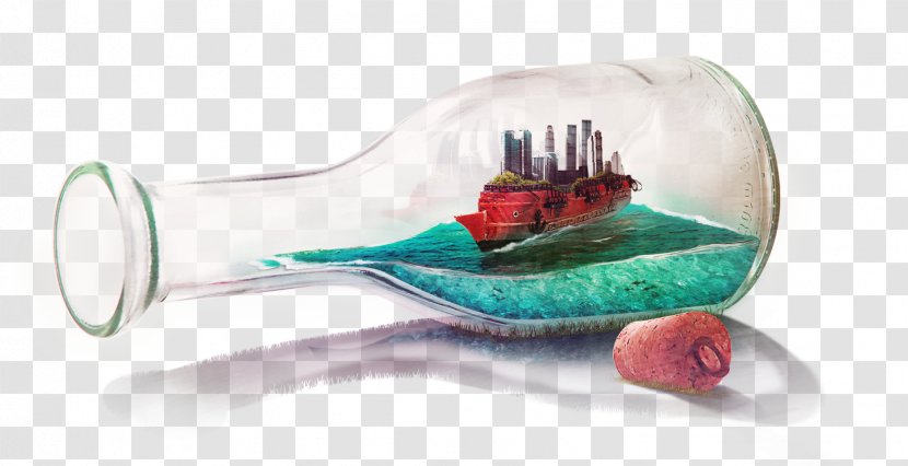 Bottle Photography - Creative Boat Transparent PNG