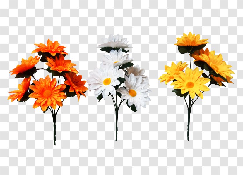 Cut Flowers Daisy Family Transvaal Artificial Flower - Bouquet - Sunflower Leaf Transparent PNG