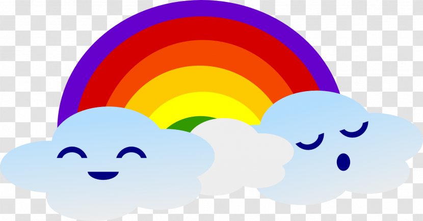 Clip Art - Royalty Free - Rainbow Smiley Clouds Transparent PNG