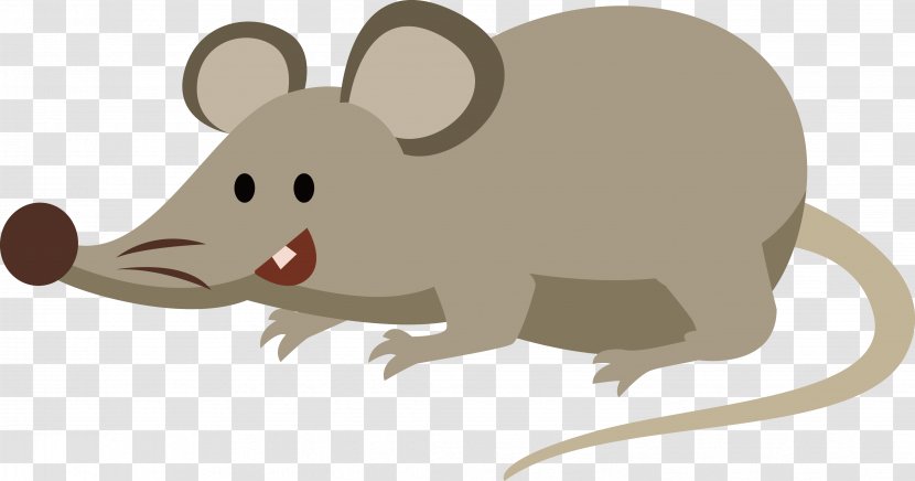 Computer Mouse Rat Drawing - Muridae - Vector Cartoon Transparent PNG